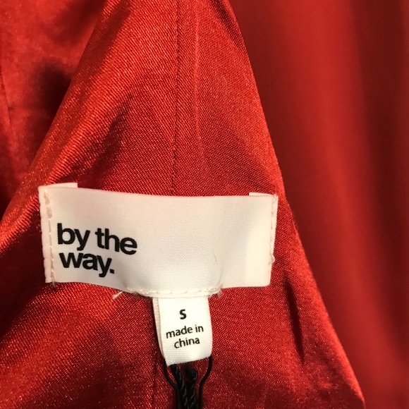 by the way Rust Red Satin Maxi Dress NWT Sz Small - Picture 4 of 8